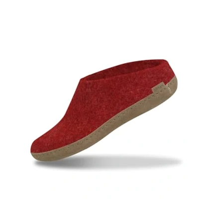 Afbeelding van Glerups Schoen met leren zool Rood 45