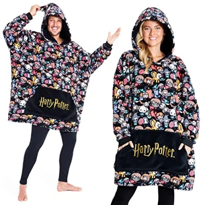 Afbeelding van Harry Potter Plaid sweatshirt voor dames en heren fleecetrui, meerkleurig, eenheidsmaat, Meerkleurig