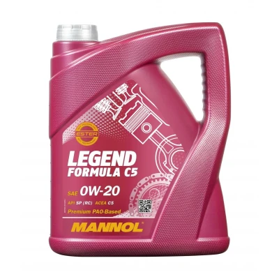 Afbeelding van Mannol Legend Formula C5 0W 20 5L Motorolie MN7921 5 BMW: 1 Hatchback, 3 Saloon, Touring, VOLVO: V60 I, V40 XC60 I
