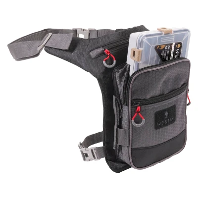 Afbeelding van Westin W4 Leg Bag Medium Titanium Black Heuptas (Incl. 1 Tacklebox) Vistas