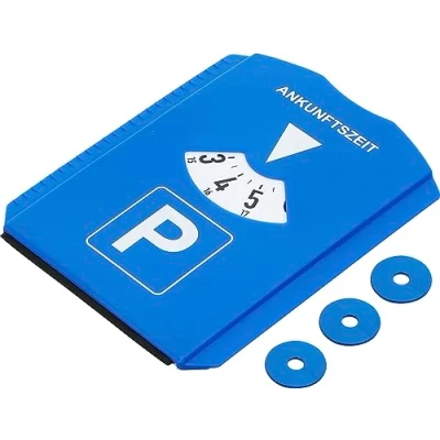 Afbeelding van BGS Diy 80721 parkeerschijf met ijskrabber/rubberen lip en 3 winkelwagenchips voor auto&#039;s motorfietsen