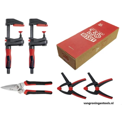 Afbeelding van Bessey SET1 A Actieset met span en snijgereedschap voor vele toepassingsmogelijkheden Spanbreedte (max.):150 mm Afm. werkbereik:60