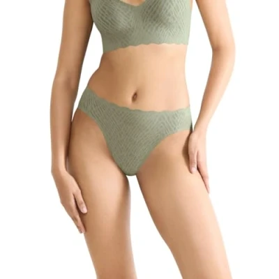 Image de sloggi Lettres à jambes hautes Zero Feel Bliss pour femme, vert mousse, taille XXL, Moss Green Old, XXL