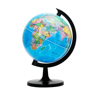 Afbeelding van EXERZ Politieke wereldbol 20 cm educatieve geografische zelfgemonteerde schoolbol diameter