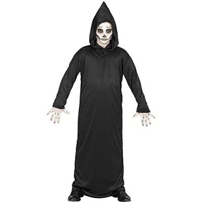 Afbeelding van WIDMANN Zwart reaper skelet outfit voor kinderen 158 (11 13 jaar)