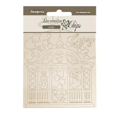 Afbeelding van Stamperia House of Roses Decorative Chips Gazebo (SCB259)
