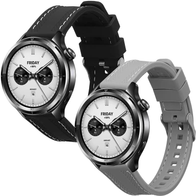 Afbeelding van kwmobile bracelet compatible avec Xiaomi Watch S4 2x de rechange en silicone pour fitness tracker