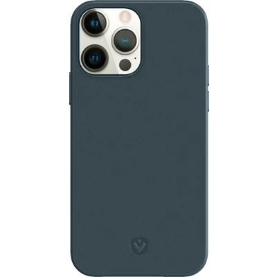 Afbeelding van Valenta Leather Back Cover Snap Luxe Apple iPhone 13 Pro Max Blue