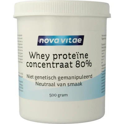 Afbeelding van Nova Vitae Whey Proteine concentraat 80% 500 gram