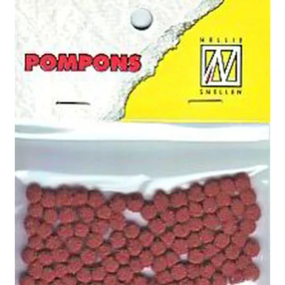 Afbeelding van Nellie`s Choice Mini pompoms roest 100 ST 3mm POM015