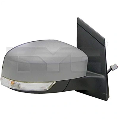 Afbeelding van Buitenspiegel Tyc 310 0186 Links Met grondlaag voor elek. spiegelverstelling, Bol vormig FORD: Focus 2, 2 Limousine