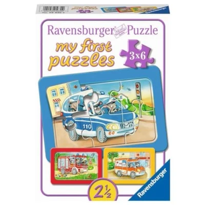 Afbeelding van Ravensburger puzzel Dieren aan het werk Legpuzzel 3x6 stukjes