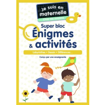 Image de Je suis en maternelle maternelle, chez les moyens Super bloc Énigmes &amp; activités