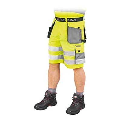 Afbeelding van Leber&amp;Hollman LH FMNX TS_YSBXXL korte veiligheidsbroek, geel/grijs/zwart, maat 2XL, geel/grijs/zwart.