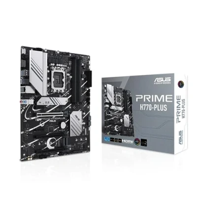 Image de ASUS PRIME H770 PLUS carte mère ATX Socket LGA1700 Chipset USB C Gen2, 3.2 Gen 1, 2 Gigabit LAN graphique embarquée (unité centrale requise) audio HD (8 canaux)
