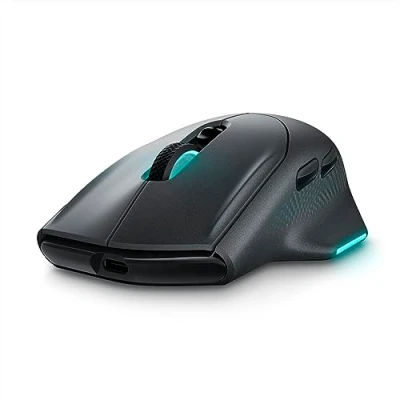 Image de Alienware AW620M Souris Pour droitiers optique 7 boutons filaire, sans fil USB, 2.4 GHz Dark Side of the Moon (Noir) la vente au détail boîte