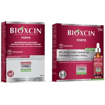 Afbeelding van Bioxsine Forte Voordeelset voor intensief haarverlies, 300 ml + 3 x 50 serum