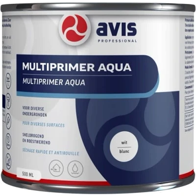Afbeelding van Avis Aqua Multiprimer Wit 0,5 liter Grondverf &amp; Primer