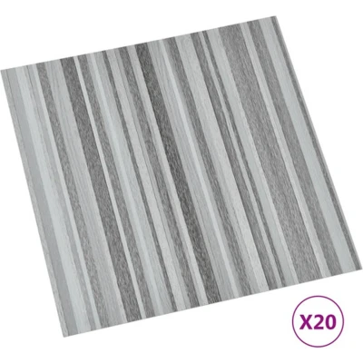 Afbeelding van Vloerplanken 20 st zelfklevend 1,86 m² PVC lichtgrijs