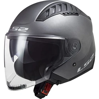 Afbeelding van LS2 OF600 Jethelm Copter mat titanium S scooter motor