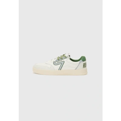 Afbeelding van Replay Oyzone Union Sneakers laag, Heren, Maat: 42, White/green Leer en imitatieleer