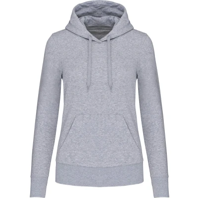 Afbeelding van Kariban Ecologische damessweater met capuchon K4028 Oxford Grey