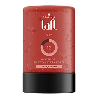 Afbeelding van Schwarzkopf Taft haargel V12 Power Gel sterke fixatie lange houdbaarheid 24 uur styling haar fles 300 ml