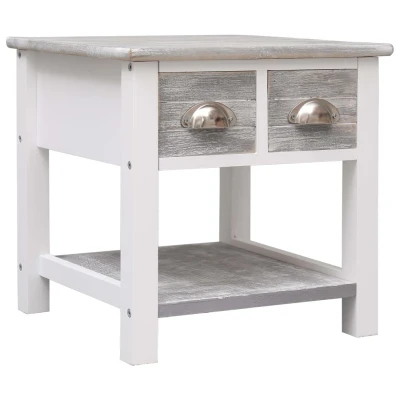 Afbeelding van Bijzettafel 40x40x40 cm paulowniahout grijs