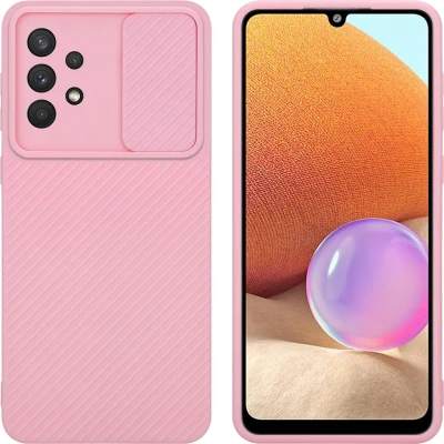 Afbeelding van Cadorabo Hoesje geschikt voor Samsung Galaxy A32 4G in Bonbon Roze Beschermhoes van flexibel TPU silicone Case Cover en met camerabescherming