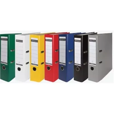 Afbeelding van Pergamy Ordner, Voor Ft A4, Uit Pp En Papier, Met Beschermrand, Rug Van 8 Cm, Geassorteerde Kleuren Ordner