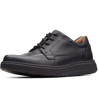 Afbeelding van Clarks 261369848 Oxford platte heren, Zwart leer