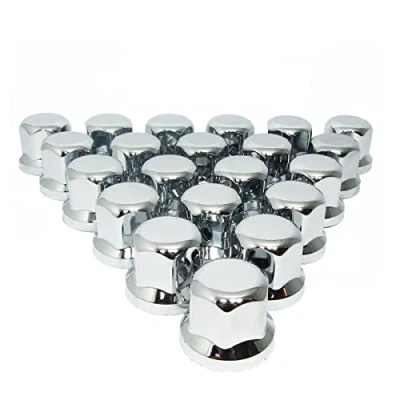 Afbeelding van MGF 100 stuks wielmoerdoppen van kunststof, chroom, 32 mm