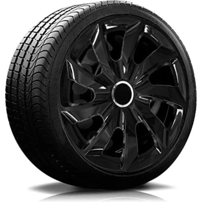 Afbeelding van NRM wieldoppen set 14&quot; inch zwart chroom wieldop wintervelgen