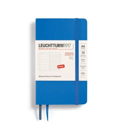 Afbeelding van Leuchtturm1917 Weekly Planner &amp; Notebook A6 Pocket 12 maanden 2025 Softcover Sky