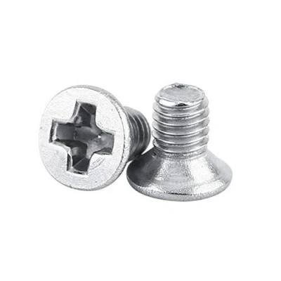 Afbeelding van Set van 100 stuks M3 platte kopschroeven, verzonken kruiskop, volledig schroefdraad, roestvrij staal 304, voor machines (M3 x 4 mm)