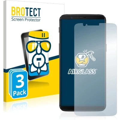 Afbeelding van BROTECT Screenprotector voor OnePlus 5T Folie Beschermfolie Beschermglas transparant (3 Stuks)