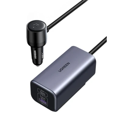 Afbeelding van UGREEN 130 W sigarettenaansteker USB C GaN PD3.0 QC 4.0 PPS snellader 4 poorten compatibel met iPhone 16 Plus Pro Max 15 MacBook Air M3 M2 M1 Galaxy S24 Ultra iPad