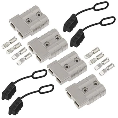 Afbeelding van GTIWUNG Accusaansluiting, 50 A, batterijaansluiting, paar stopcontacten, accu, snelle aansluiting, 600 V, grijs