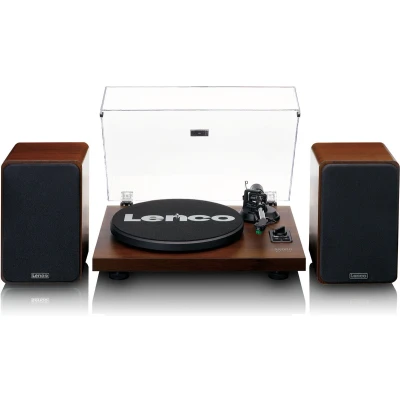 Afbeelding van Lenco LS 600WA Platenspeler met ingebouwde versterker,Bluetooth® en 2 externe speakers Walnoot