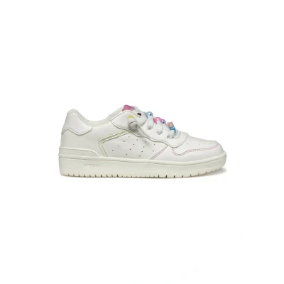 Afbeelding van Geox Washiba Sneakers laag voor kinderen, Maat: 36, White pink Kunststof/ textiel