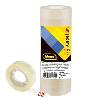 Afbeelding van Idena 631042 Plakfolie, 33 m x 15 mm, 10 stuks, transparant