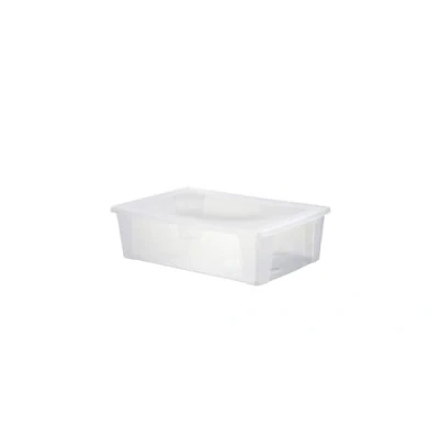 Afbeelding van Visualbox Multifunctionele opbergdoos met druksluiting, 30 liter, transparant, XXL, 59 x 39 17 cm