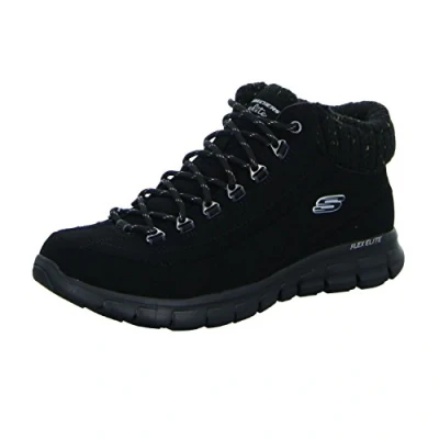 Afbeelding van Skechers Synergywinter Nights Sneakers hoog, Dames, Maat: 37, Black Nubukleer/ textiel