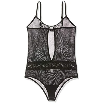 Afbeelding van Obsessive Body met Parels Erotische Maat S/M Zwart