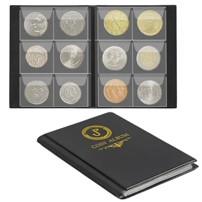 Afbeelding van Uncle Paul Muntenalbum portemonnee muntenverzameling geldboek Penny Pocket voor verzamelaars 60 vakken CS3706