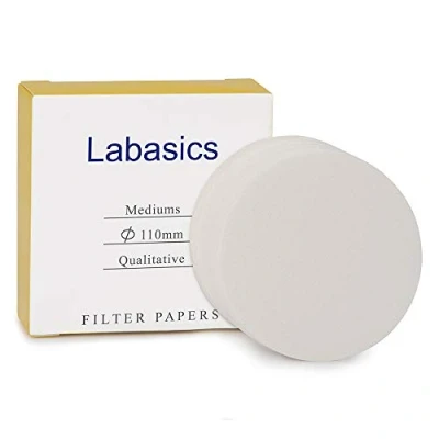 Afbeelding van Labasics 100 vellen rond filterpapier van hoogwaardig cellulose, met een diameter 110 mm en filtersnelheid 20 μm