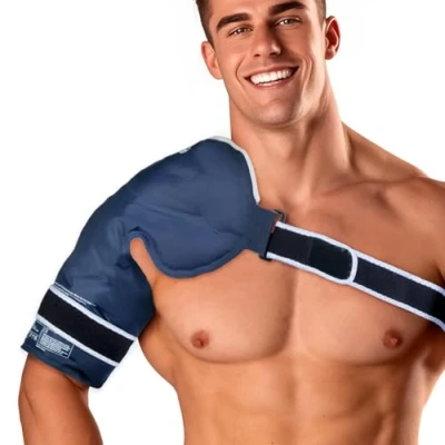 Afbeelding van Magic Gel Cool Pads Ijspakkingen voor rotator cuff blessures, slijmbeursontsteking en zwelling. Koudetherapie compressiewrap de linker of rechterschouder.