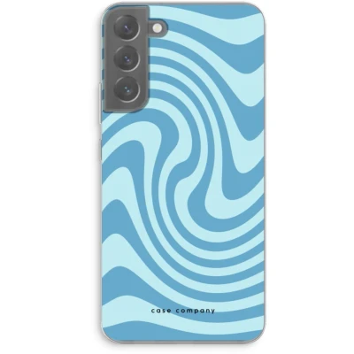 Afbeelding van Case Company® hoesje geschikt voor Samsung Galaxy S22 Plus Swirl Blauw Soft Cover Telefoonhoesje Bescherming aan alle Kanten en Schermrand