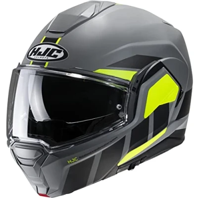 Afbeelding van Hjc I100 Beis Grey Yellow Mc3Hsf Modular Helmets XS Maat Helm