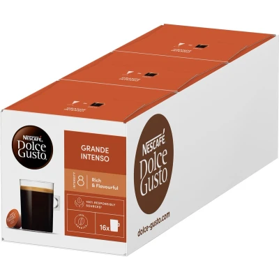 Afbeelding van Nescafé Dolce Gusto Grande Intenso Capsules, 48 koffiekopjes, geschikt voor kopjes koffie,